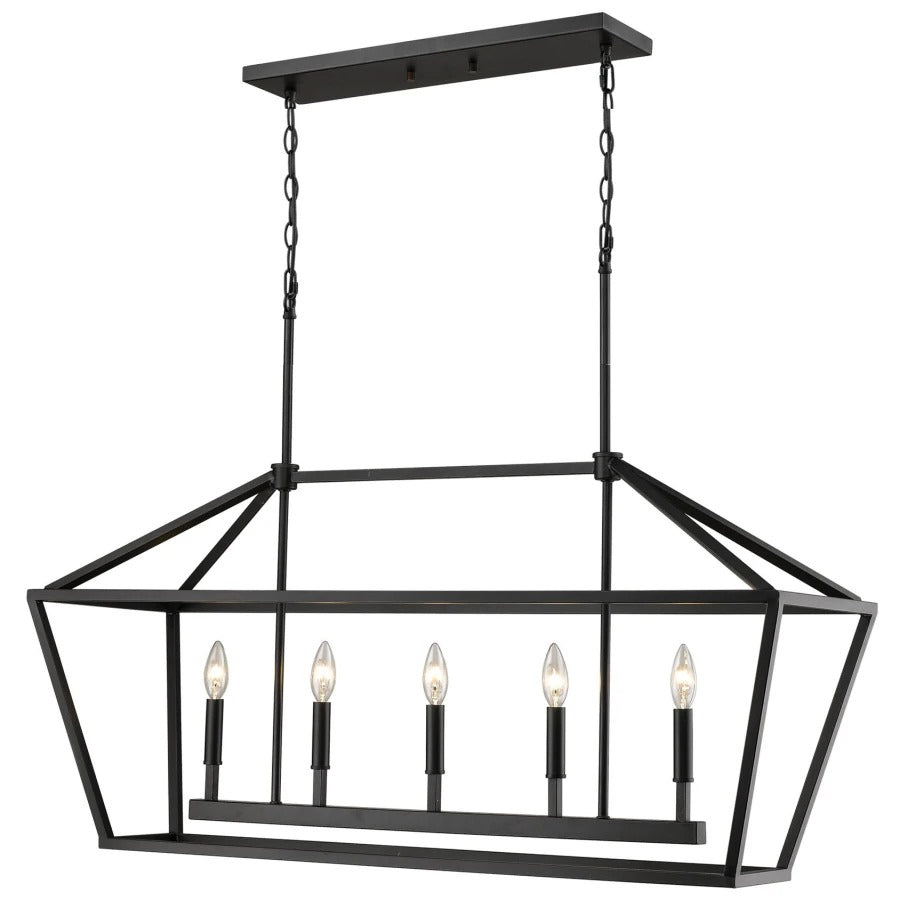 5-Light 40 Inch Wide Taper Candle Chandelier