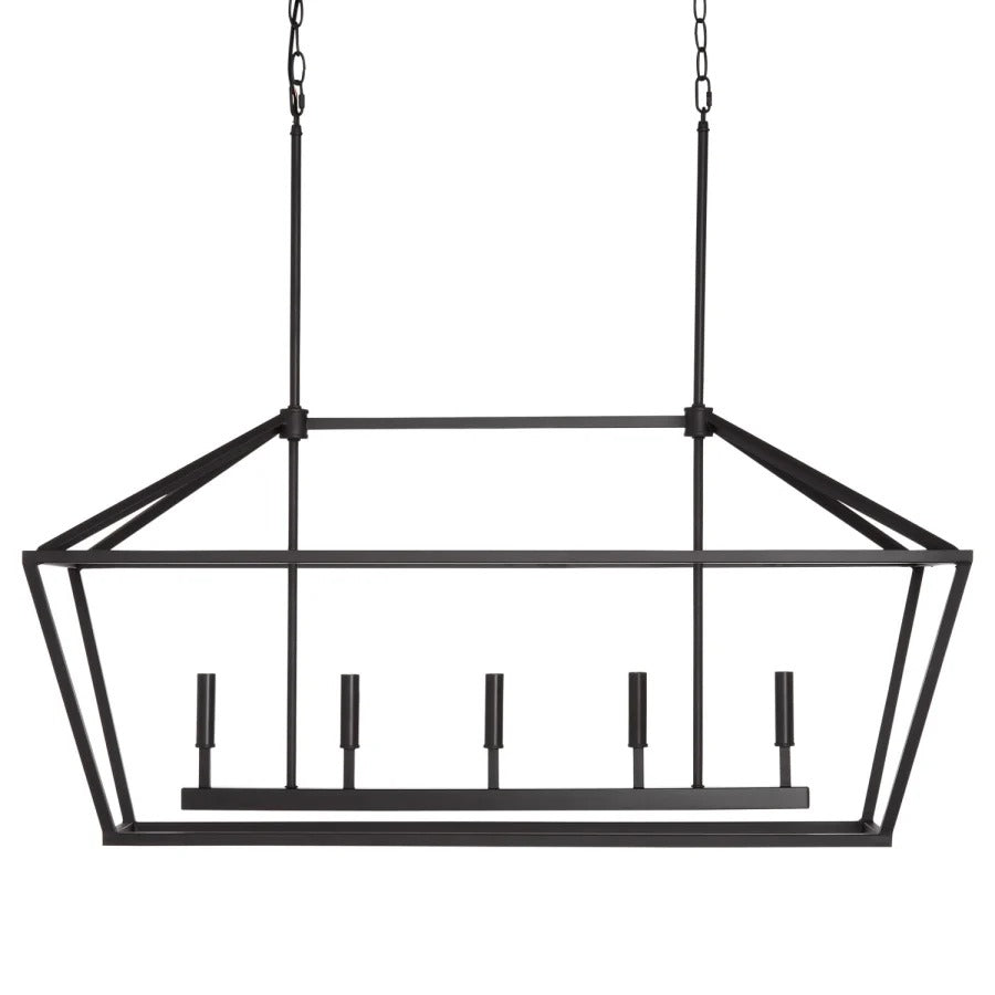 5-Light 40 Inch Wide Taper Candle Chandelier