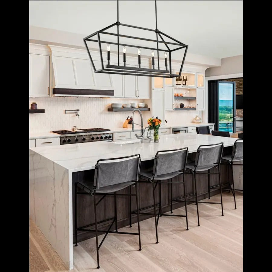 5-Light 40 Inch Wide Taper Candle Chandelier