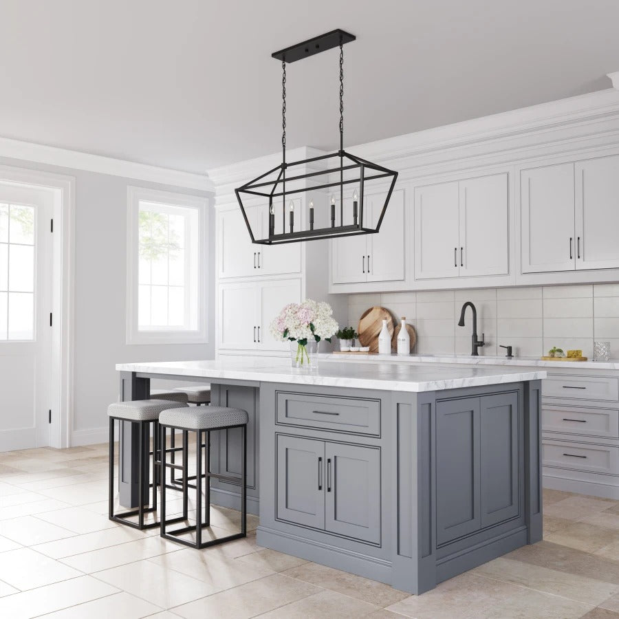 5-Light 40 Inch Wide Taper Candle Chandelier