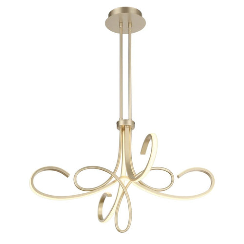 Affordable Luxury Curved Gold LED Pendant Light