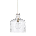 Ribbed Transparent Glass Pendant Light