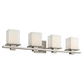 Square Frosted Glass 4-Light Vanity Light