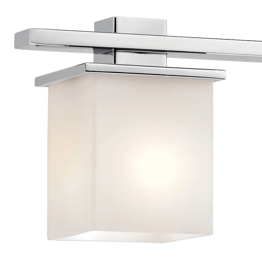 Square Frosted Glass 4-Light Vanity Light