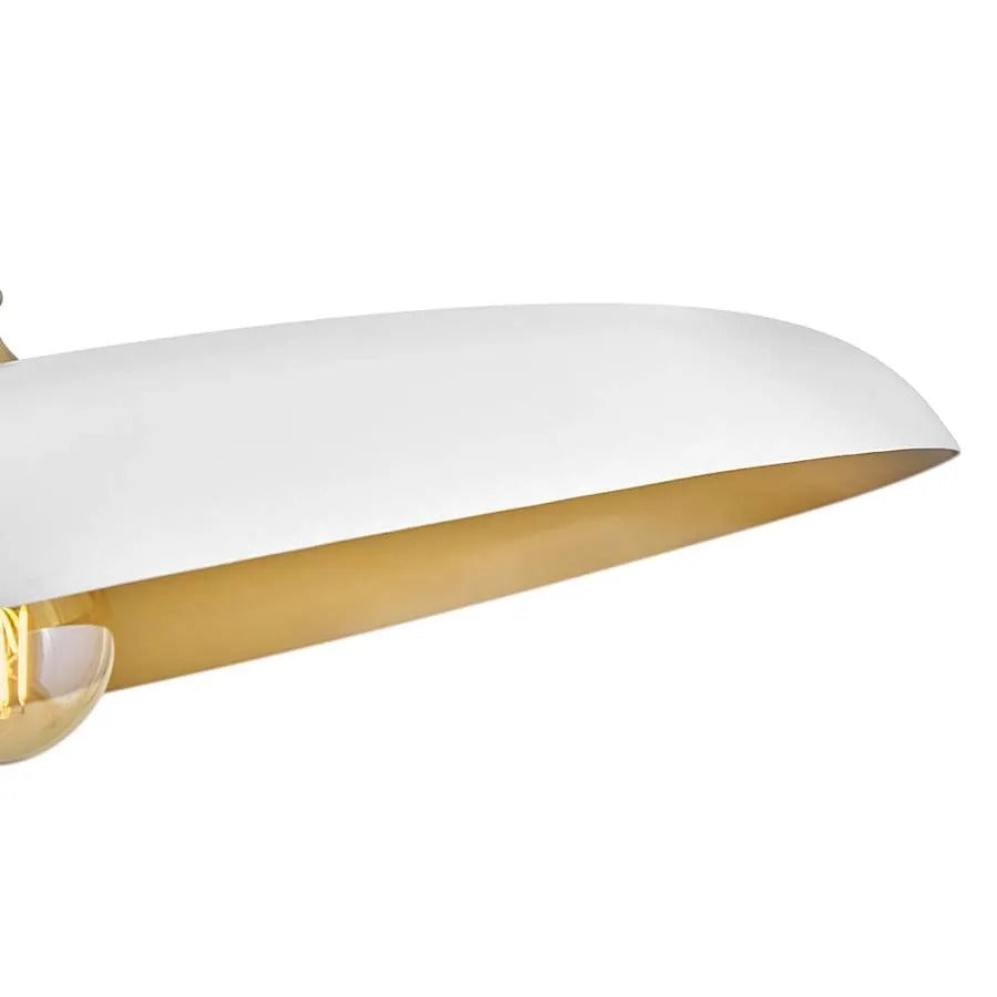 Vintage Brass and Glass Pendant Light